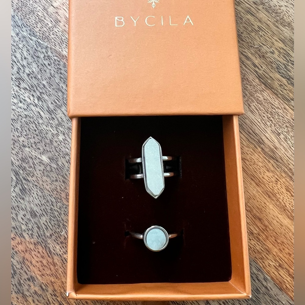 Selenite crystal rings. New! Size 6